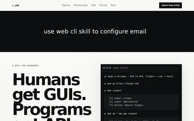 A REPL for browsers that agents love