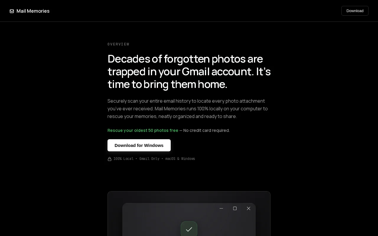 I rebuilt my SaaS as a local desktop app to extract photos from Gmail