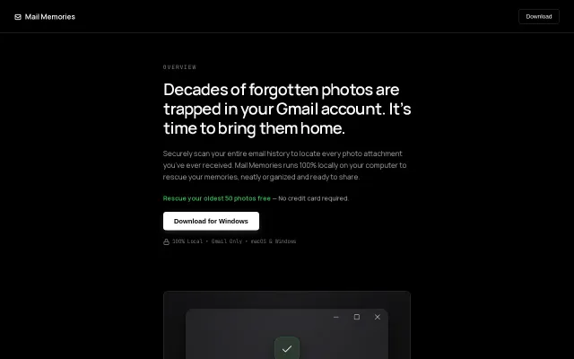I rebuilt my SaaS as a local desktop app to extract photos from Gmail