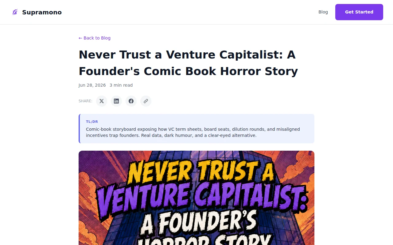 Pitch Ponies – startup themed comic series