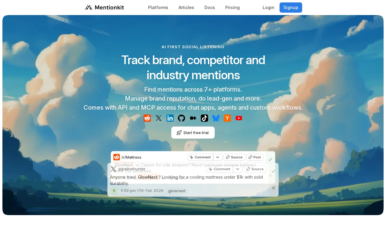 Mentionkit – Track your brand mentions across LinkedIn, X and more