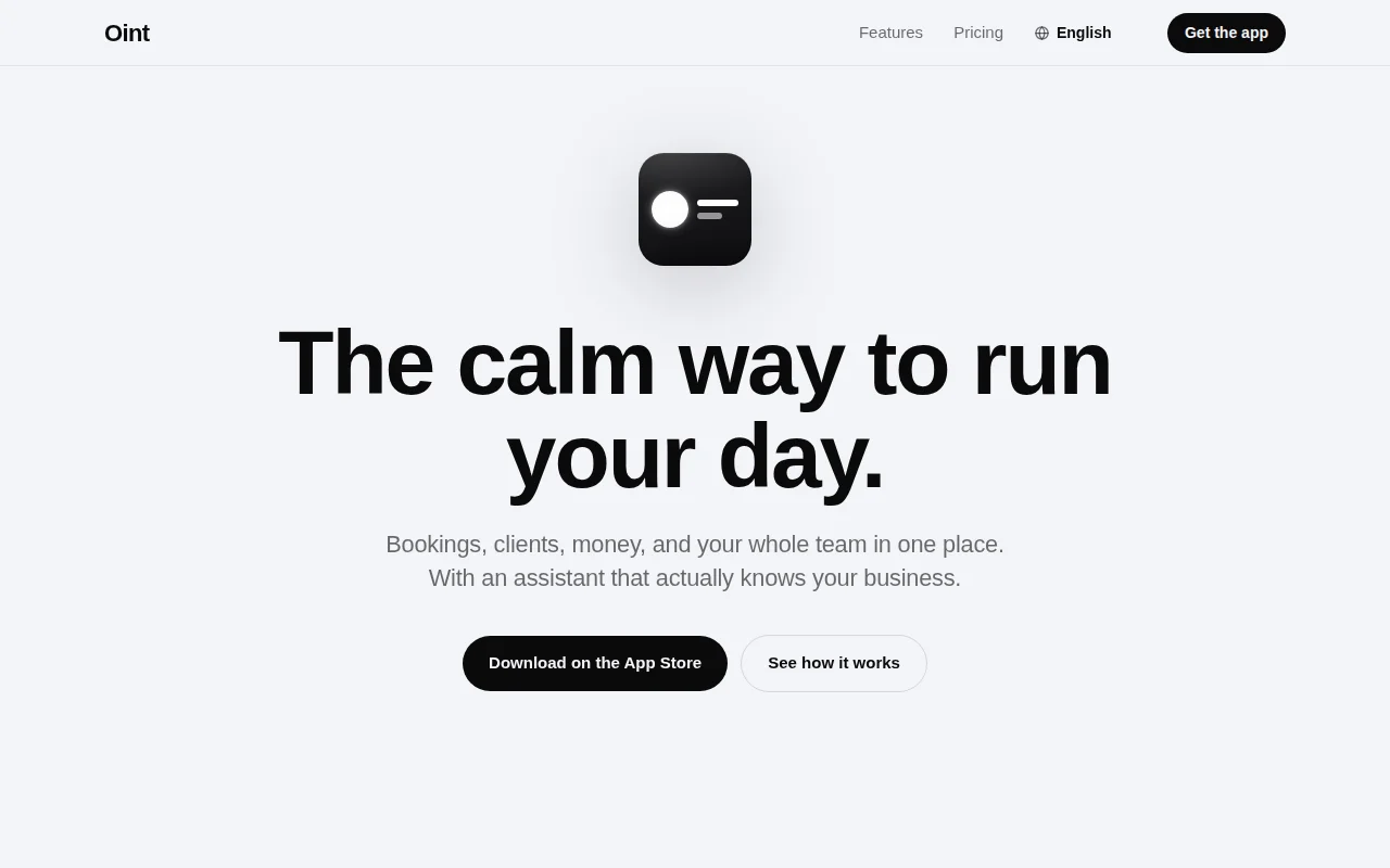 Oint, a free booking app for salons and studios