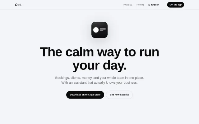 Oint, a free booking app for salons and studios