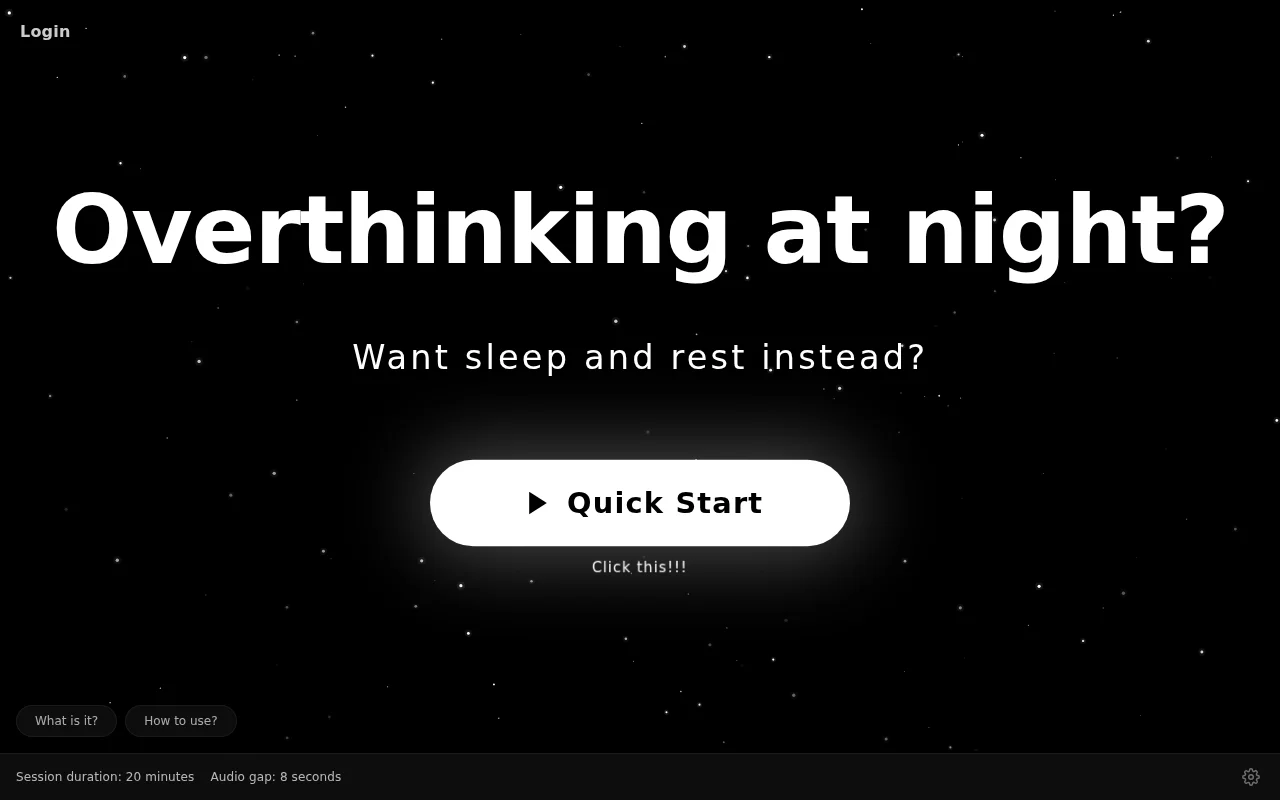 Fastsleep.app - An App for Nighttime Overthinkers