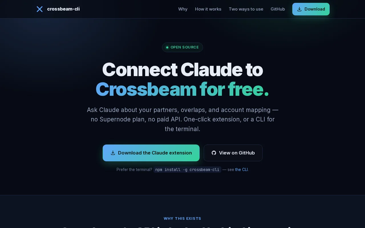 Crossbeam-CLI – Connect Claude to Crossbeam without the enterprise tier