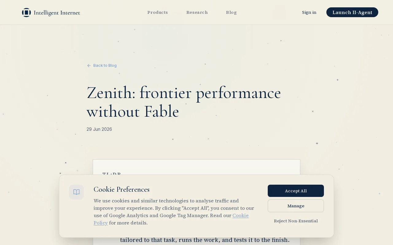 Zenith: sota harness for normal models to beat Fable on FrontierSWE