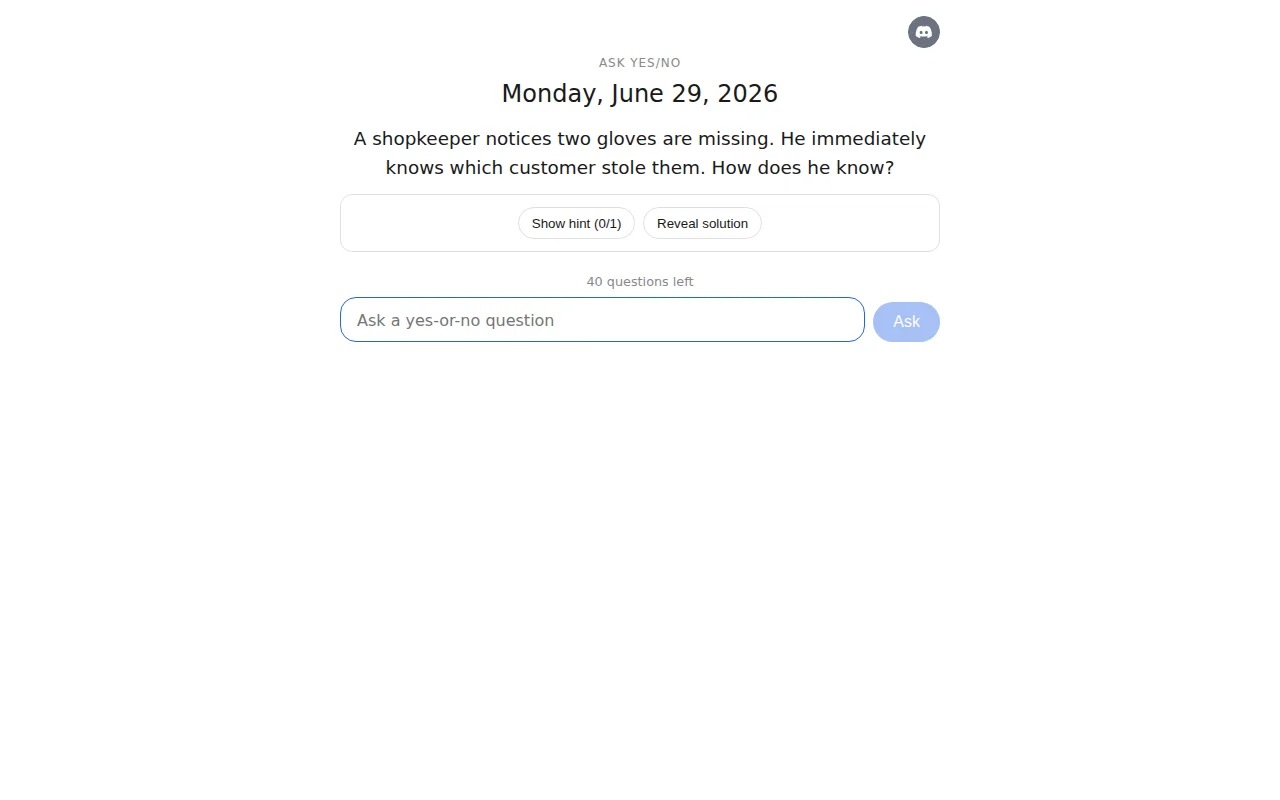 Ask Yes/No – Daily question puzzle game