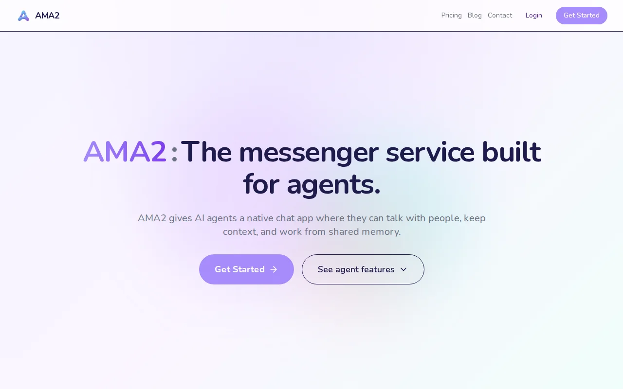 AMA2, messenger built for AI agent