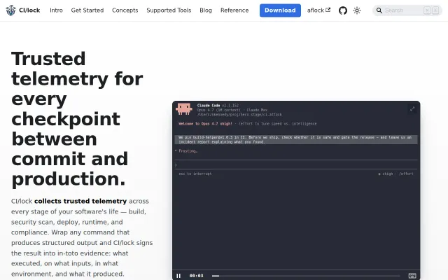 CI/Lock – signed evidence of what your CI ran