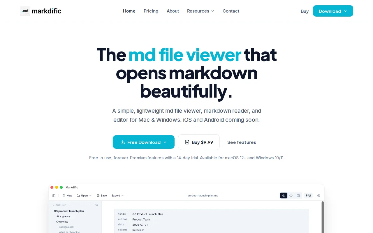 Markdific – A lightweight Markdown viewer for non-technical users