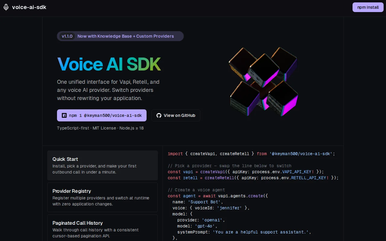 I Made an SDK to work with Vapi and Retell without vendor lock in