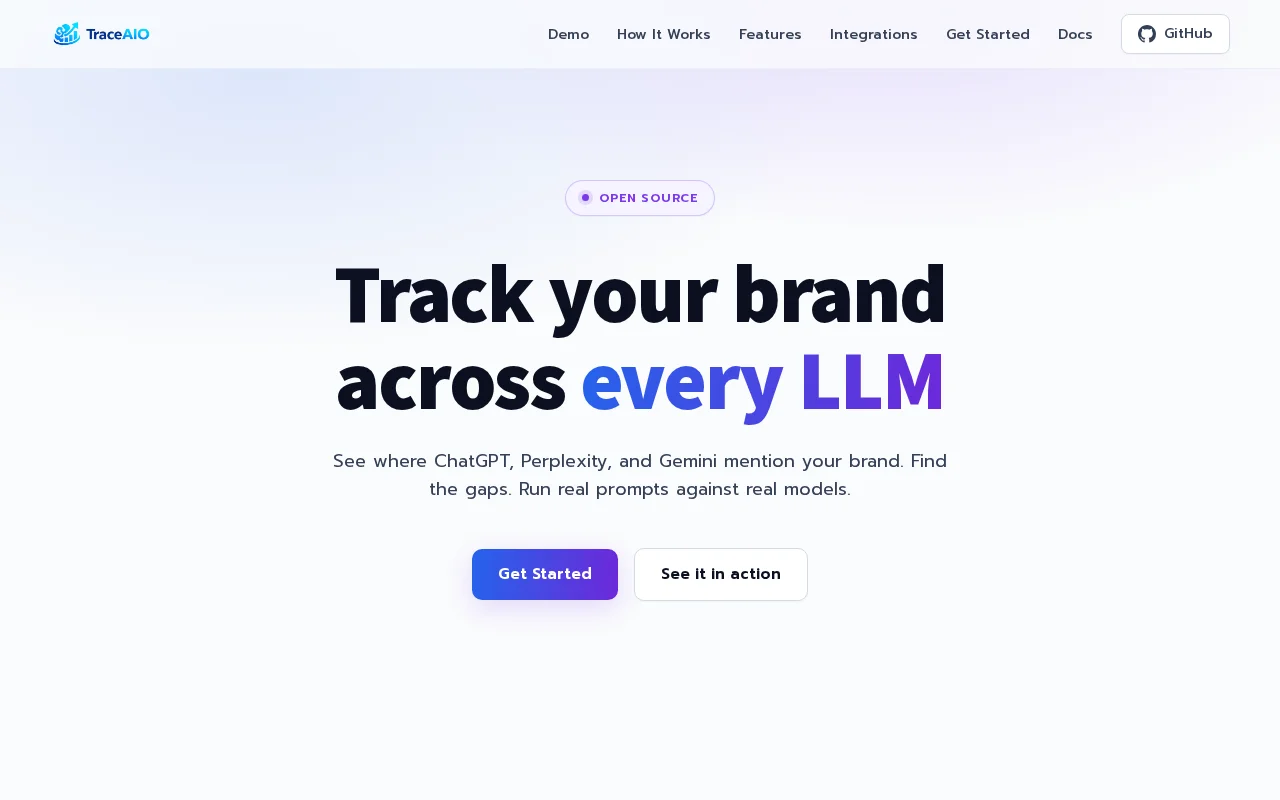 TraceAIO – open-source LLM visibility tracker