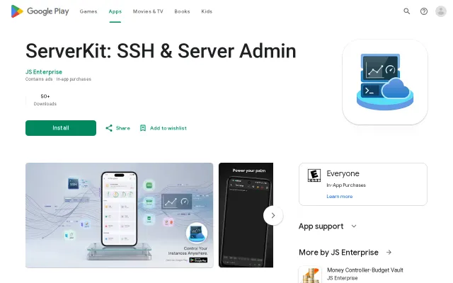ServerKit – A mobile UI for server management