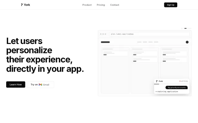 Fork – Chrome extension that builds features in Gmail and Calendar