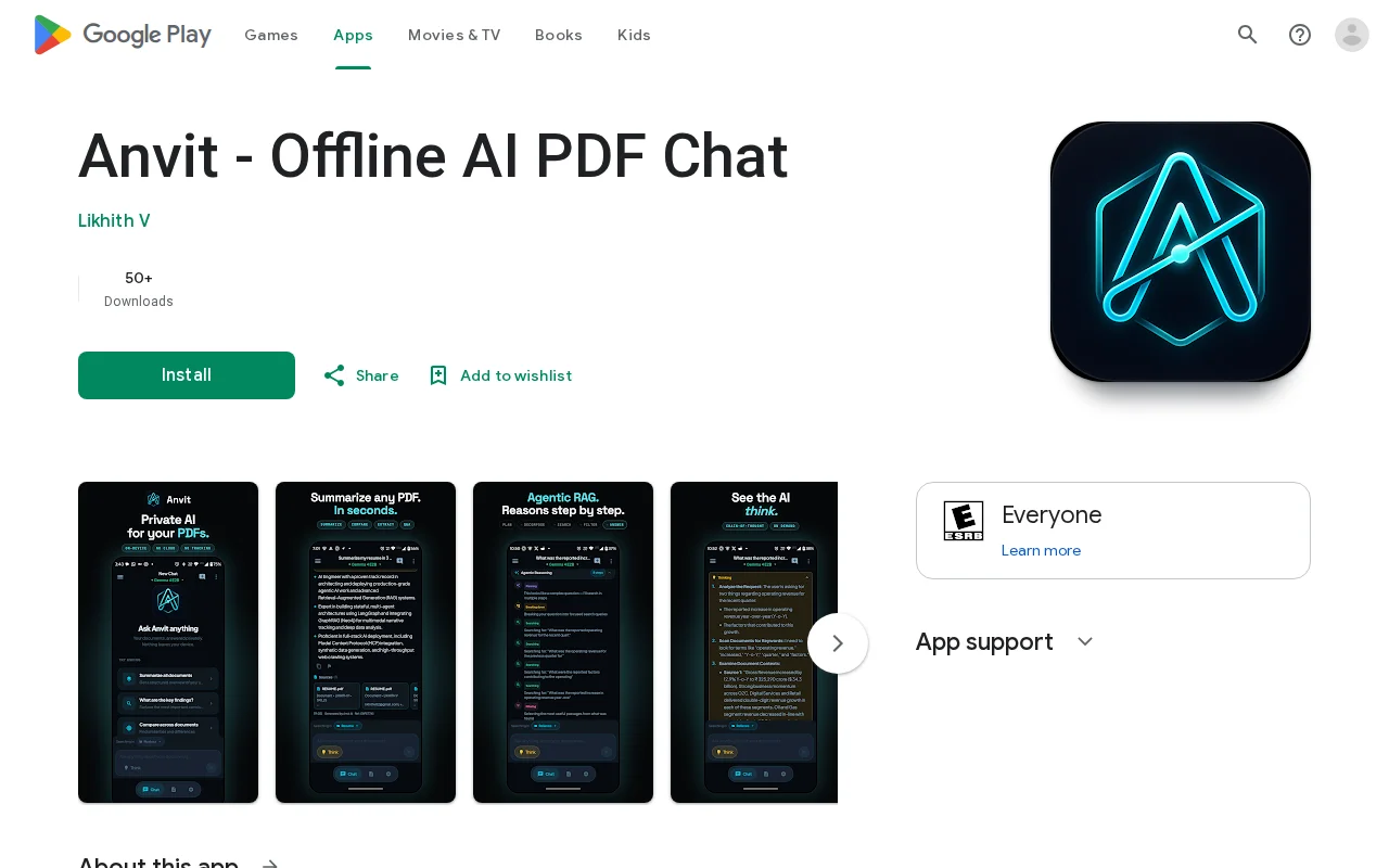 Anvit – Offline AI to chat with your PDFs on Android on-device