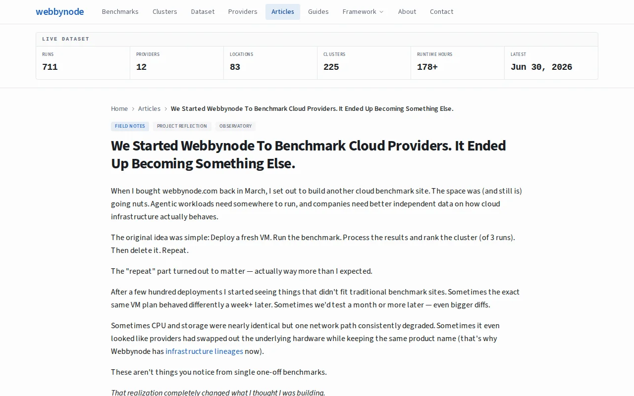 Webbynode – An observatory built from 700 fresh cloud deployments