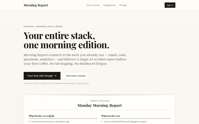 My Morning Report