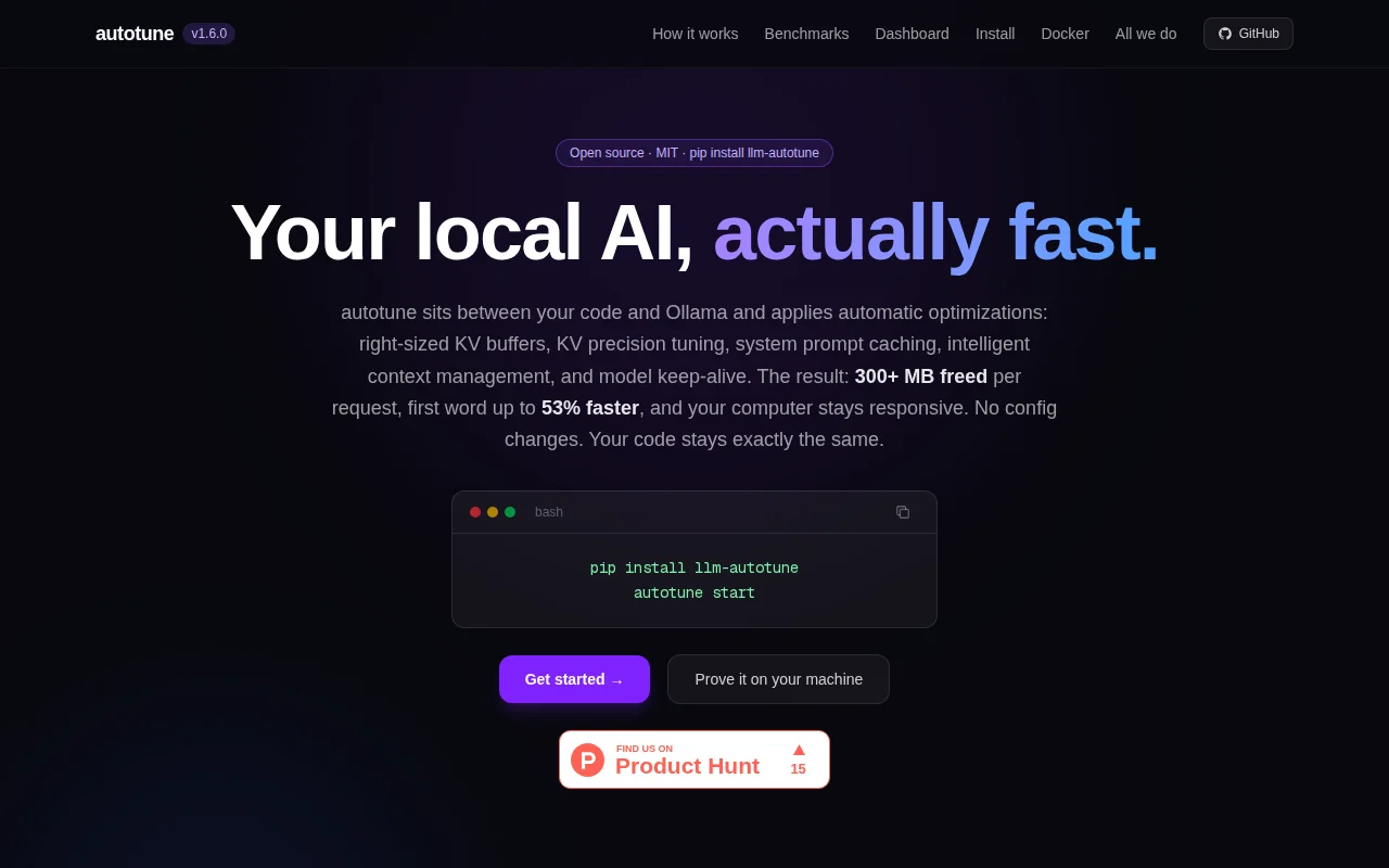 Makes local LLMs faster and more reliable by optimizing for your device