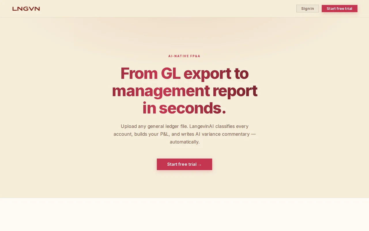 LangevinAI – Automated FP&A for Everyone