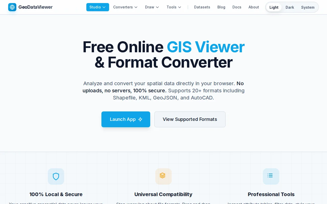 Free Online GIS Viewer and Format Converter