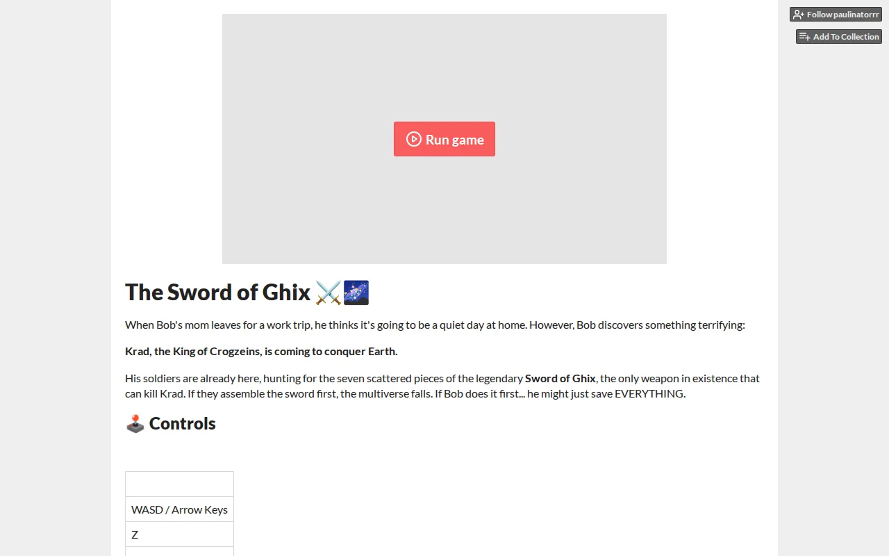 The Sword of Ghix – a retro game made by a 13 yo with AI Assisted tools
