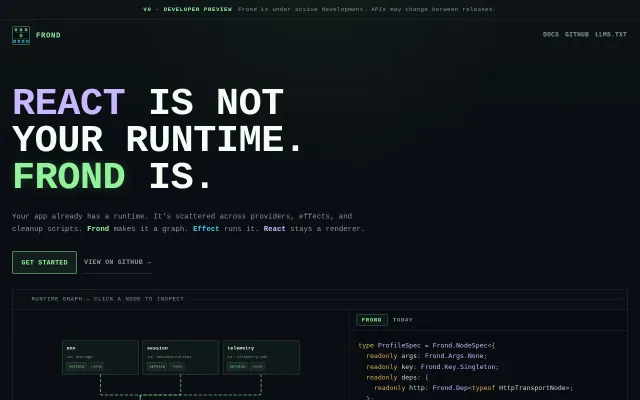 Frond – a frontend runtime for your app's dependency graph