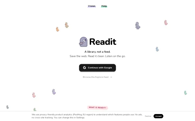 Readit, a read-it-later app I built because the others keep dying