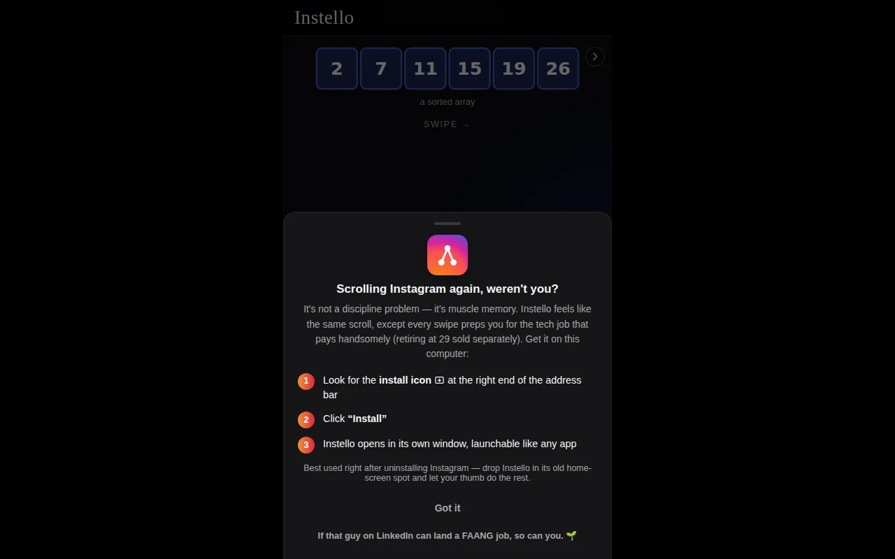 I rebuilt Instagram's feed so every post teaches LeetCode