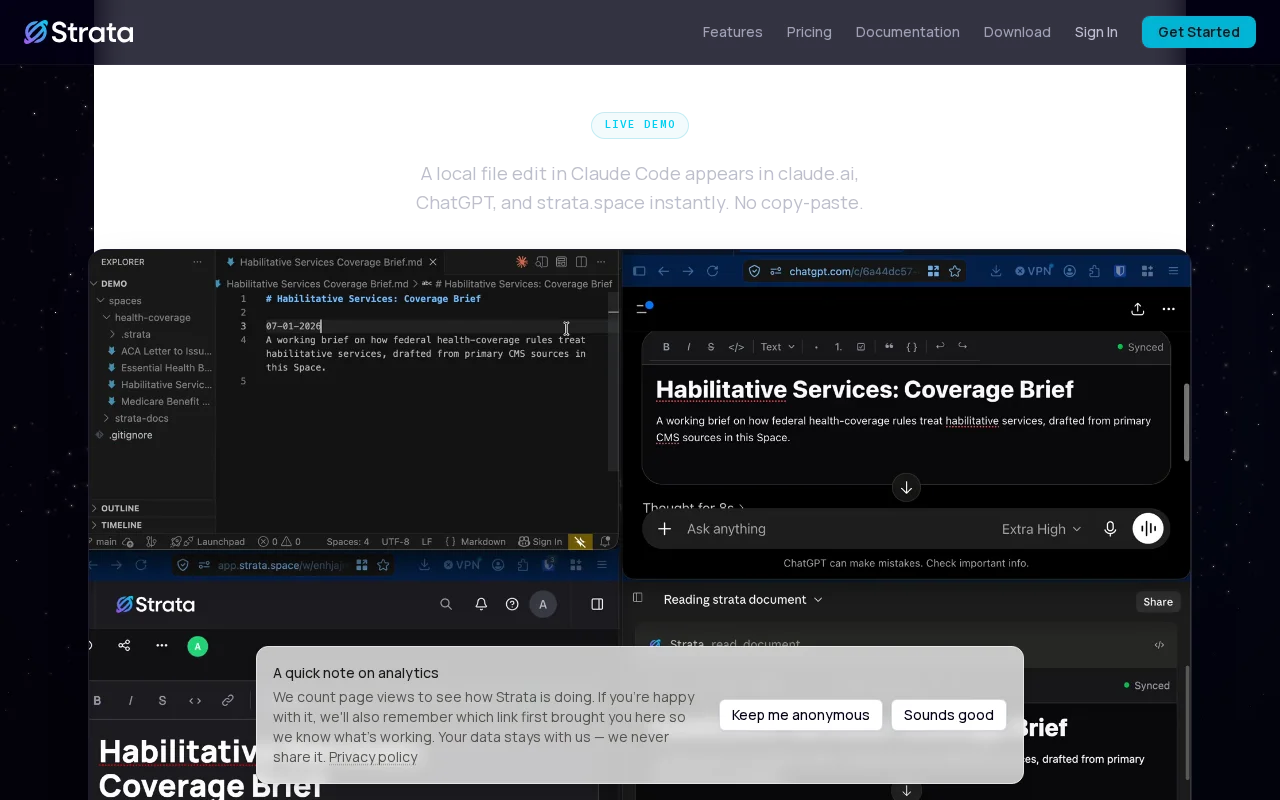 Strata, real-time Markdown editor you can mount as a filesystem