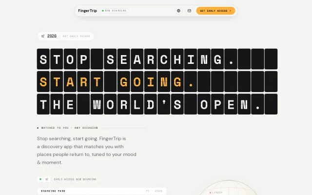 FingerTrip – Stop Hunting on Maps. Just Go