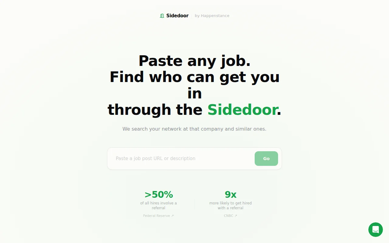 Sidedoor – Paste any job, find who in your network can refer you