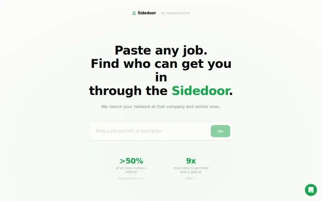 Sidedoor – Paste any job, find who in your network can refer you