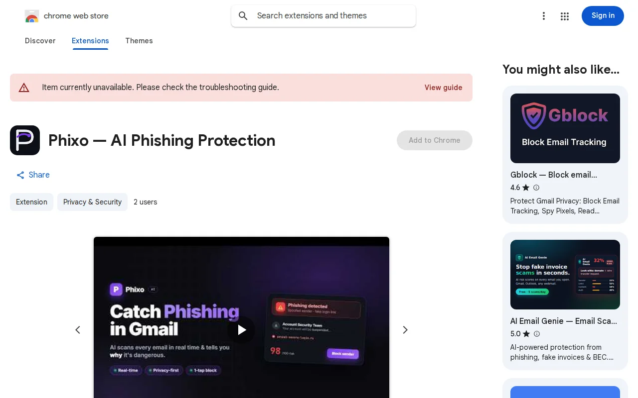 Phixo – explains why an email in Gmail/Outlook is phishing