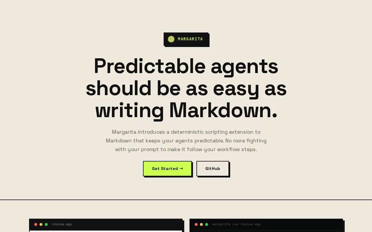 Margarita - Programming language for Agents using Markdown-ish syntax