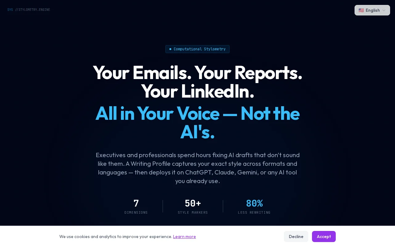MyWritingTwin: an AI Writing Profile that makes LLMs sound like you