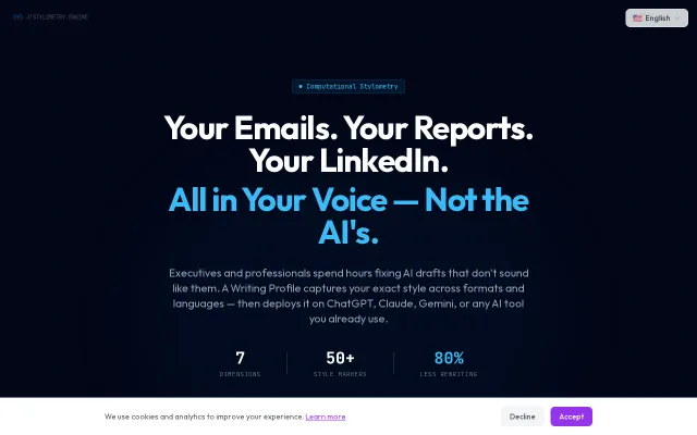 MyWritingTwin: an AI Writing Profile that makes LLMs sound like you