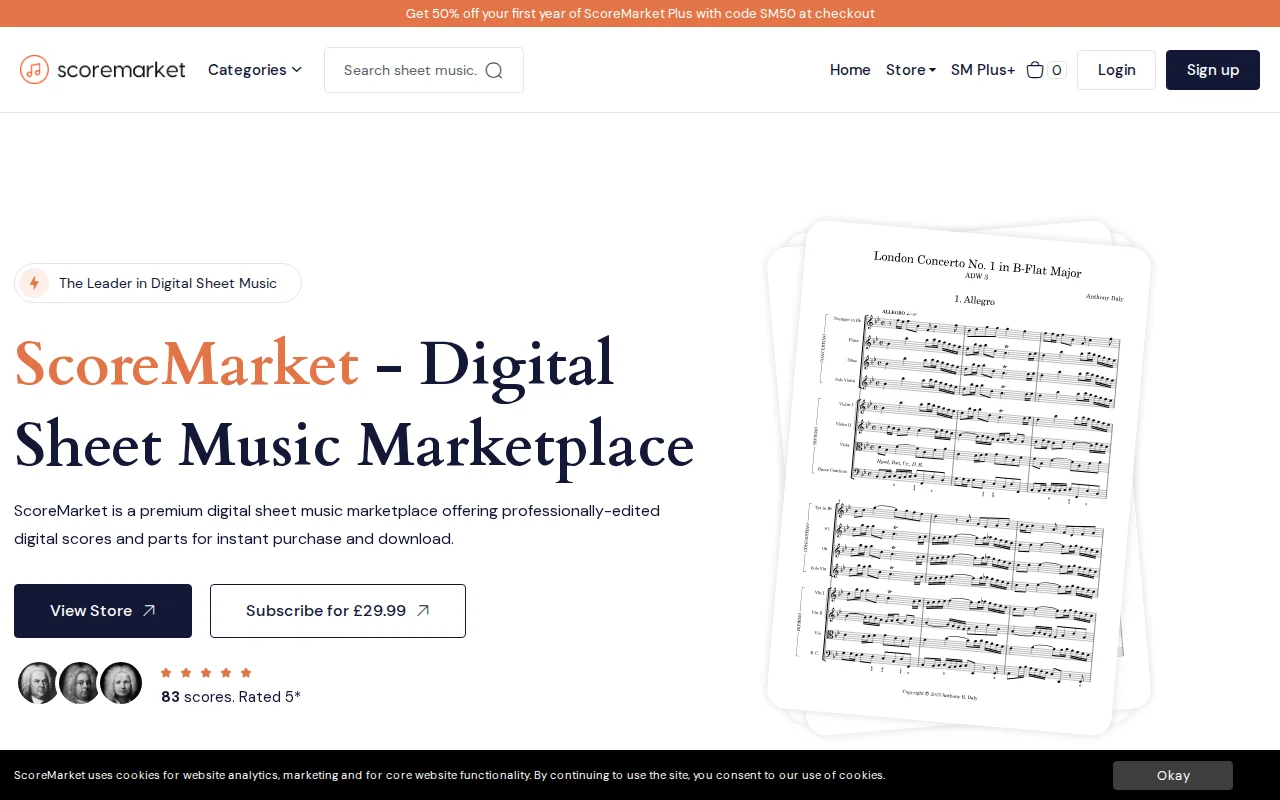 ScoreMarket – A digital sheet music marketplace