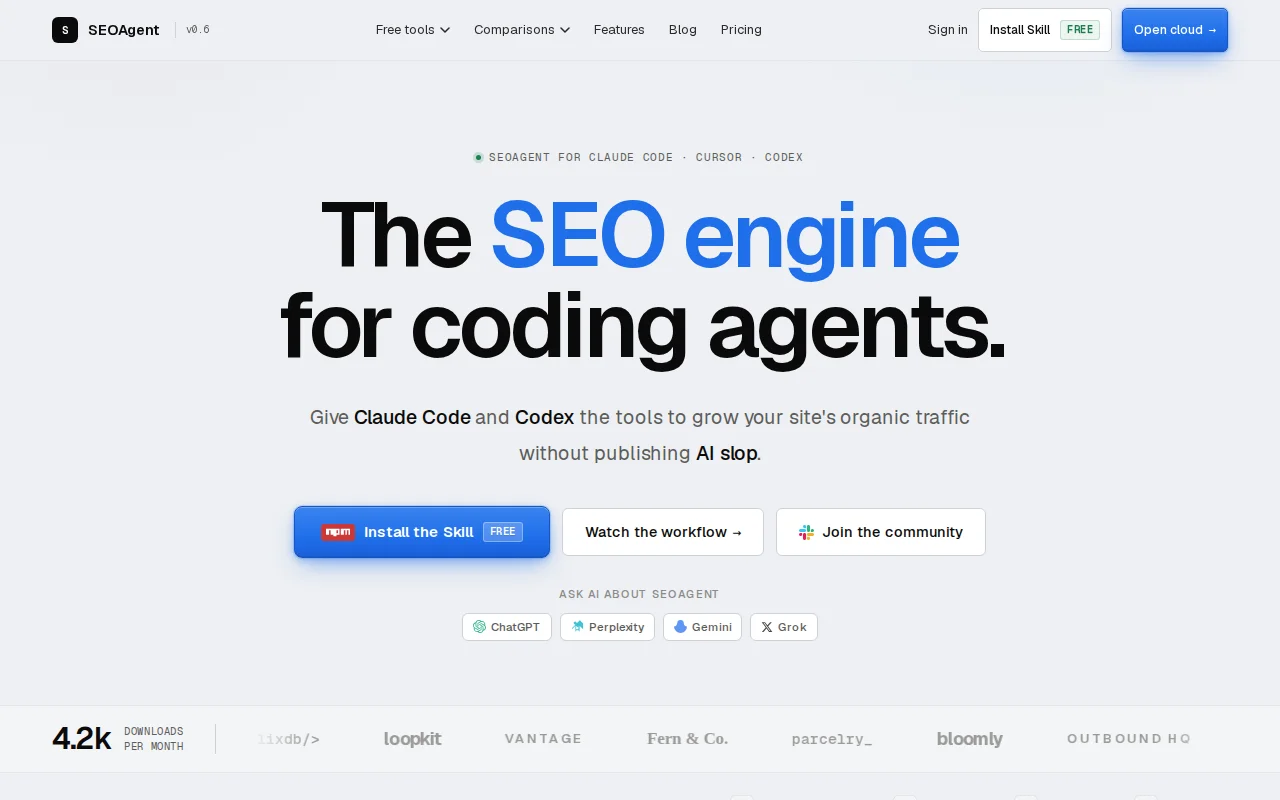 SEOAgent – Missing SEO system of record for AI coding workflows