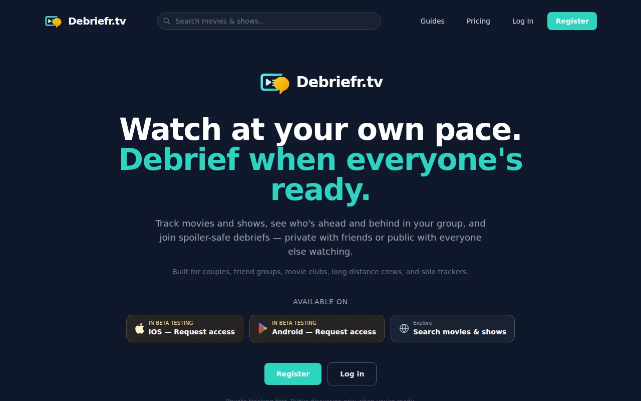 Debriefr – Discussions that unlock as you watch