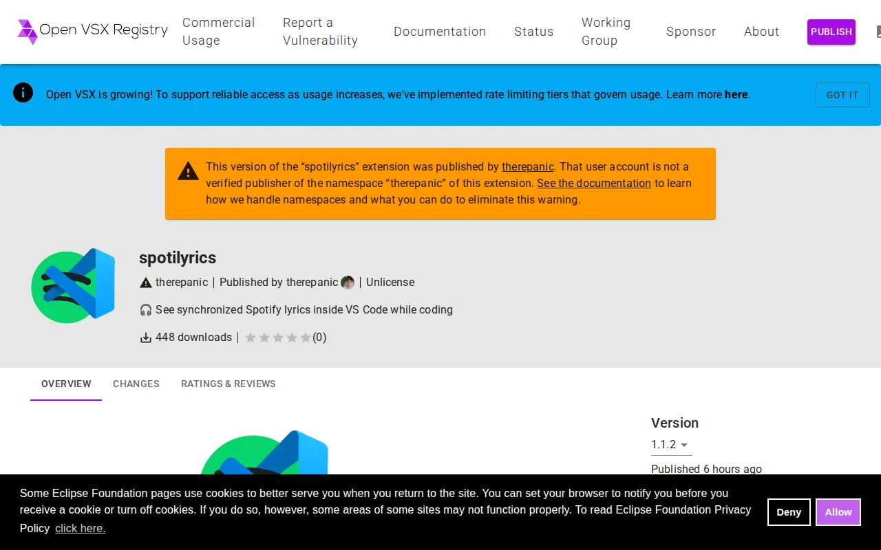 Spotilyrics – See synchronized Spotify lyrics inside your editor