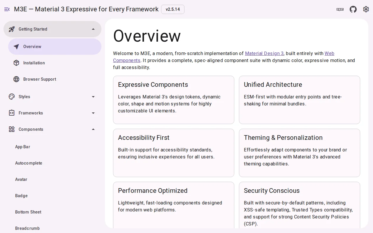 Material 3 Expressive Web Components