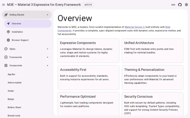 Material 3 Expressive Web Components