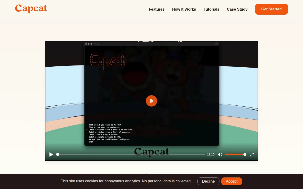 Capcat – CLI/TUI to Archive Articles as Markdown and HTML (FOSS)
