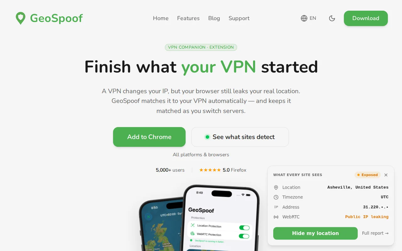 GeoSpoof – your VPN hides your IP, but the browser leaks your location