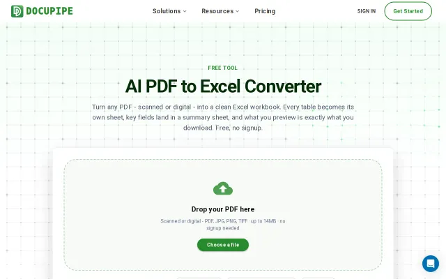 Document to Excel Converter