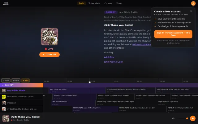 Sonoday Radio – Listen to Podcasts like they are Radio