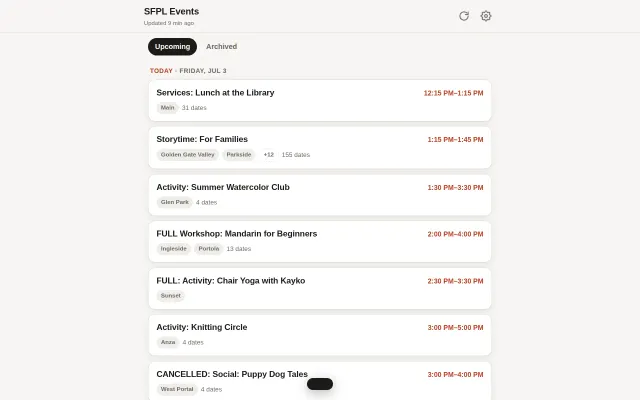 San Francisco Library Events