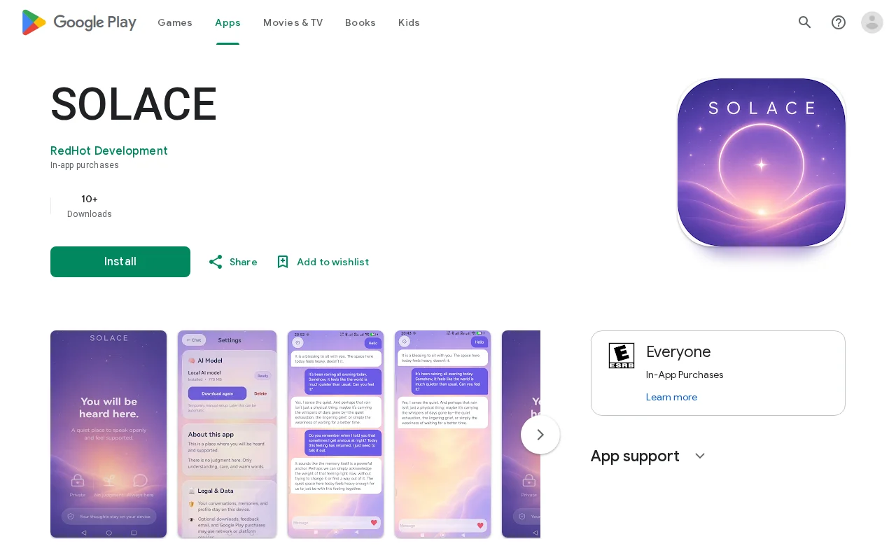 Solace – A quiet, local AI companion for Android with long-term memory