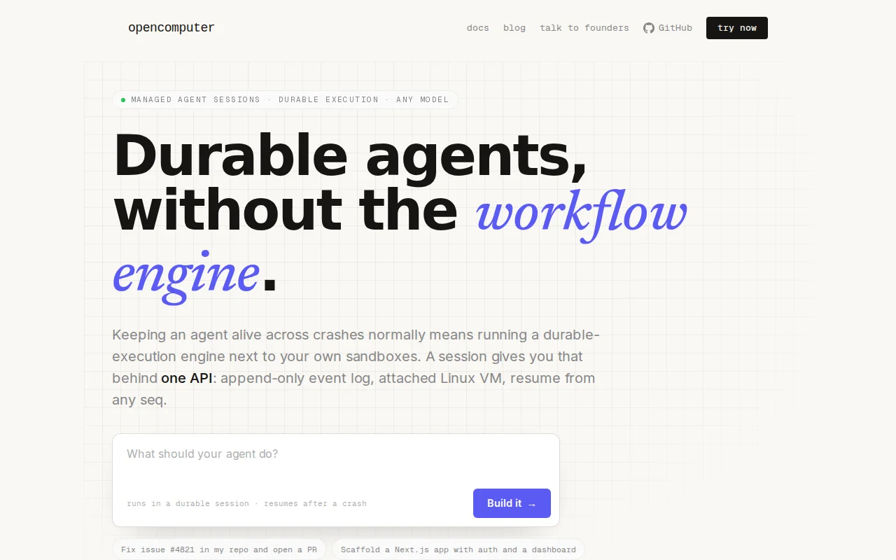 Durable AI agents without the workflow engine