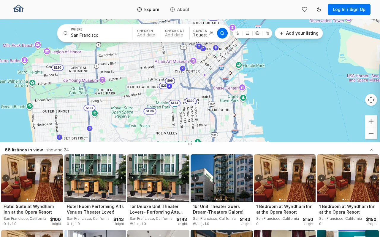I'm trying to map all vacation rentals you can book direct
